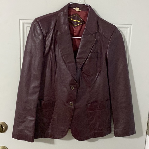 Carriage court leather coat size 14 vintage - Picture 8 of 11